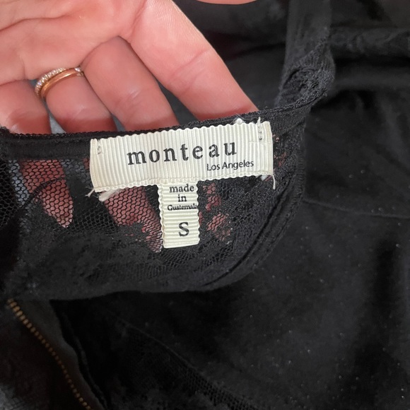 Monteau Black dress with Lace size small - Picture 3 of 3